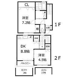 コンサイド-A 2DKの間取図画像