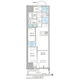 パークアクシス品川天王洲アイル 2LDKの間取図画像