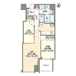 大崎ウエストシティタワーズW棟 2LDKの間取図画像