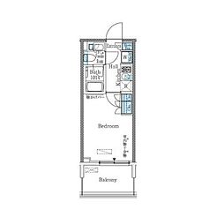 ParkCube大井町レジデンス 1Kの間取図画像