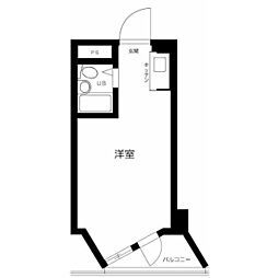 東京ベイサイド ワンルームの間取図画像