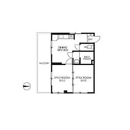 第1蒲田パレスマンション 2DKの間取図画像