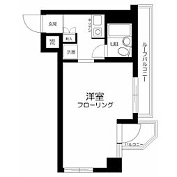 ライオンズマンション大森本町第3 ワンルームの間取図画像