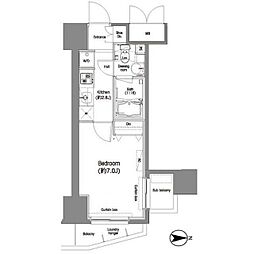 コンフォリア西蒲田 1Kの間取図画像