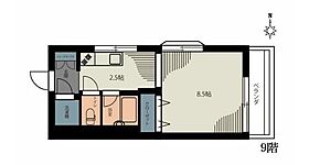 東京都大田区北千束3丁目（賃貸マンション1K・9階・31.00㎡） その2