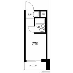 トップルーム都立大学No.1 ワンルームの間取図画像