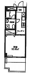 コリーヌ宮前公園 1Kの間取図画像