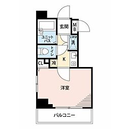 ステーションプラザロアール目黒都立大学 1Kの間取図画像