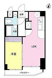 ボヌール都立大学壱番館 1LDKの間取図画像