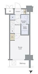 RisingPlace大森 1Kの間取図画像