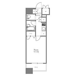 コンシェリア蒲田U'sSquare 1Kの間取図画像