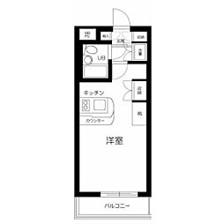 ワコーレ田園調布 ワンルームの間取図画像