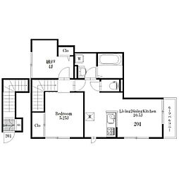 メゾン・ド・フラーズ 1SLDKの間取図画像