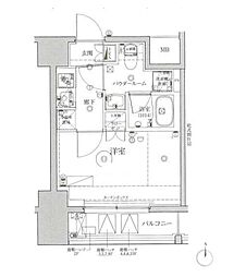 RELUXIA品川西大井 1Kの間取図画像