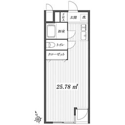 MSエステート ワンルームの間取図画像