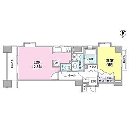 プロスペクトグラーサ広尾 1LDKの間取図画像