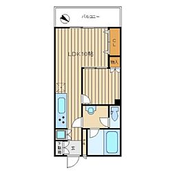 メゾン鳳月 1LDKの間取図画像