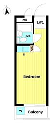 ハイシティ自由が丘第2 ワンルームの間取図画像