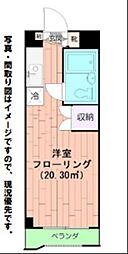 アサミハイツ 1Kの間取図画像