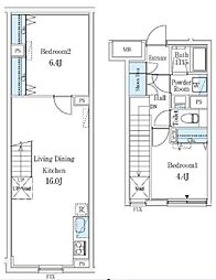 CREATIF学芸大学 2LDKの間取図画像