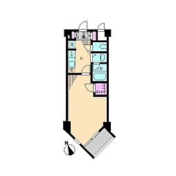 ビイルーム自由が丘 1Kの間取図画像