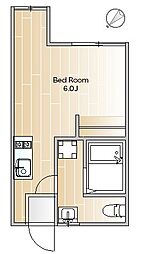 グリーンハウス ワンルームの間取図画像