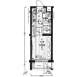 ブライズ上池台 1Kの間取図画像