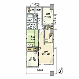 レジデンス水明 3LDKの間取図画像
