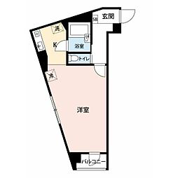 クレストA 1Kの間取図画像