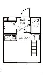 iDeal戸越銀座 ワンルームの間取図画像