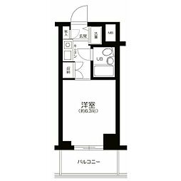 パークノヴァ綱島 ワンルームの間取図画像