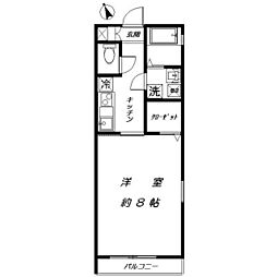アイズコート清和 1階1Kの間取り