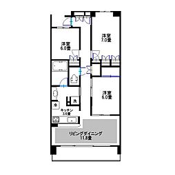 グランノアたまプラーザ 3LDKの間取図画像