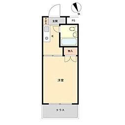 ハイタウン多摩川No.2 1Kの間取図画像