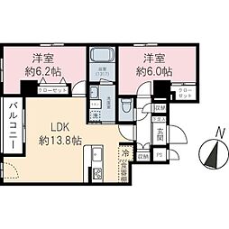 Casa Flag Shibuya 2LDKの間取図画像