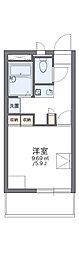 レオパレスフォンターナ 1Kの間取図画像