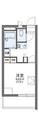 レオパレスフォンターナ 1Kの間取図画像
