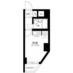 ライオンズマンション東北沢 ワンルームの間取図画像