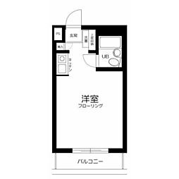 シルフィード用賀 ワンルームの間取図画像