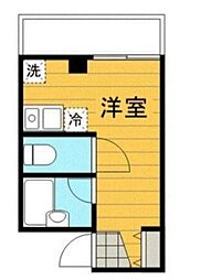 メゾン・ド・ヴィレ鷺沼 ワンルームの間取図画像