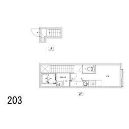 クレイン桜新町 ワンルームの間取図画像