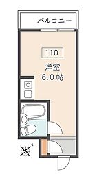 TOP三軒茶屋3 ワンルームの間取図画像