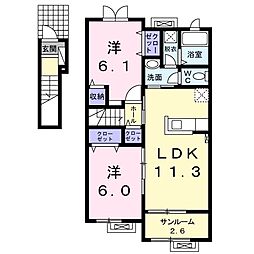 間取図画像 2LDK