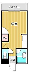 サンクレストYODA ワンルームの間取図画像