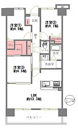 ルモン東加賀屋 3LDKの間取図画像