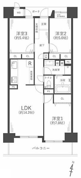 間取りを拡大表示