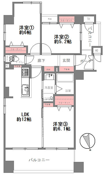 間取りを拡大表示