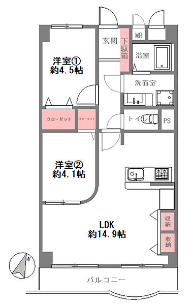 間取りを拡大表示