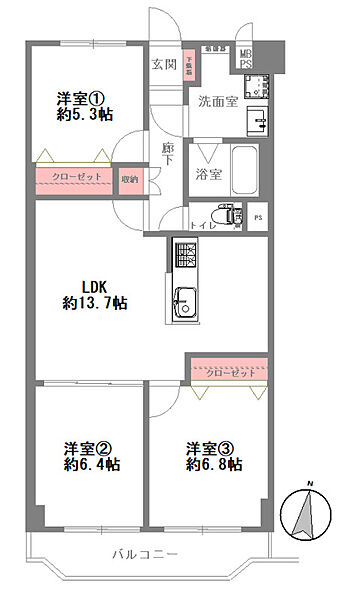 間取りを拡大表示