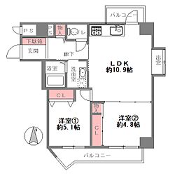間取図画像 2LDK